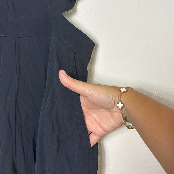 NWT Zara Pinafore Black Ruffled Jumpsuit size Medium - Picture 10 of 14